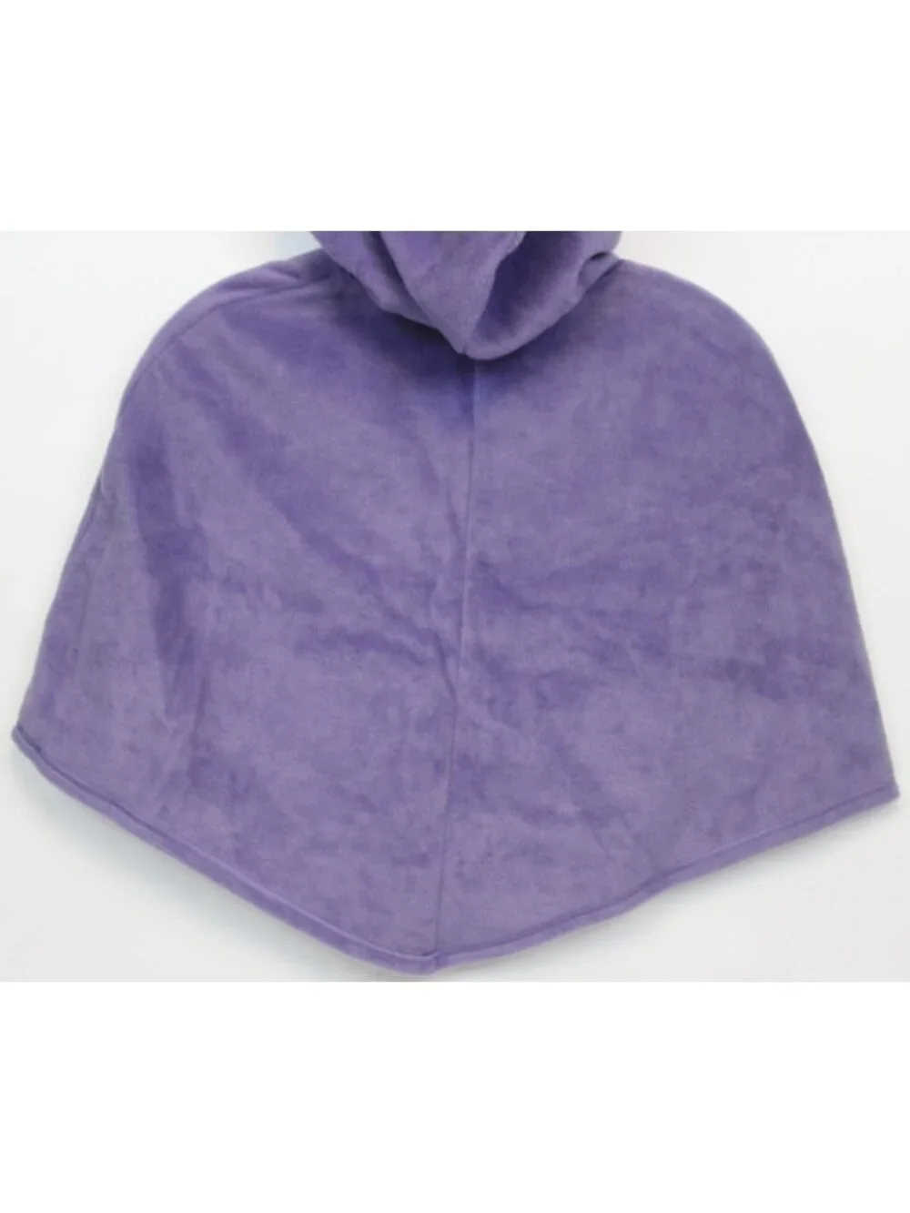 2005 Gymboree Winter Princess Purple Fleece Poncho Hooded Pockets sz Lg 10/12